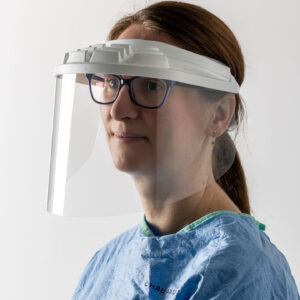 Medikal Faceguard anti-fog face shield offering maximum protection, comfort and reusability, Recyclable.